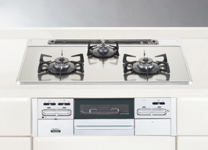 Glass top gas stove